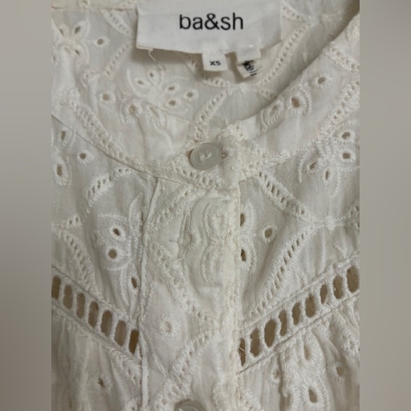 Ba&sh Women's White Eyelet Birkin Top - Picture 2 of 3
